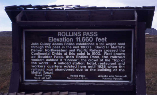 Rollins Pass and Corona